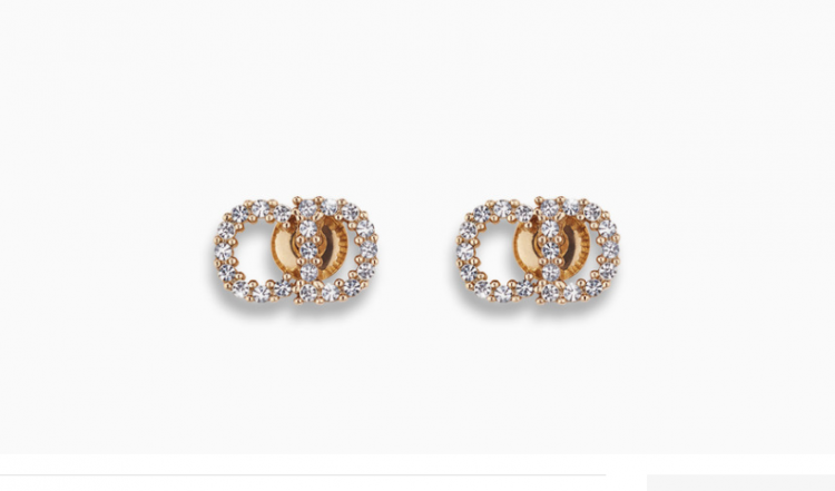 Clair D Lune earrings in gold-tone metal - Dior